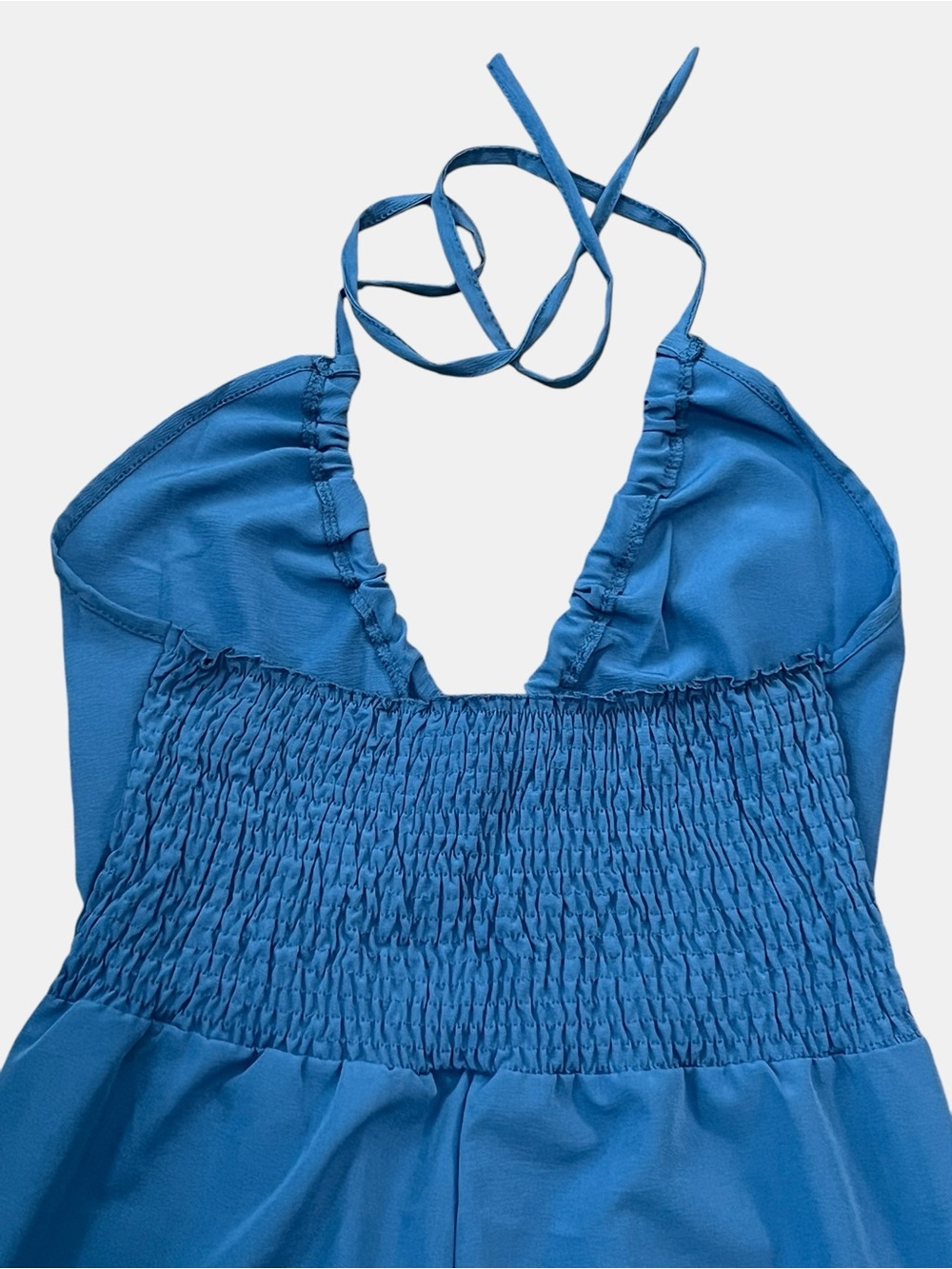 Women’s Blue Halter Jumpsuit - Picture 6 of 9
